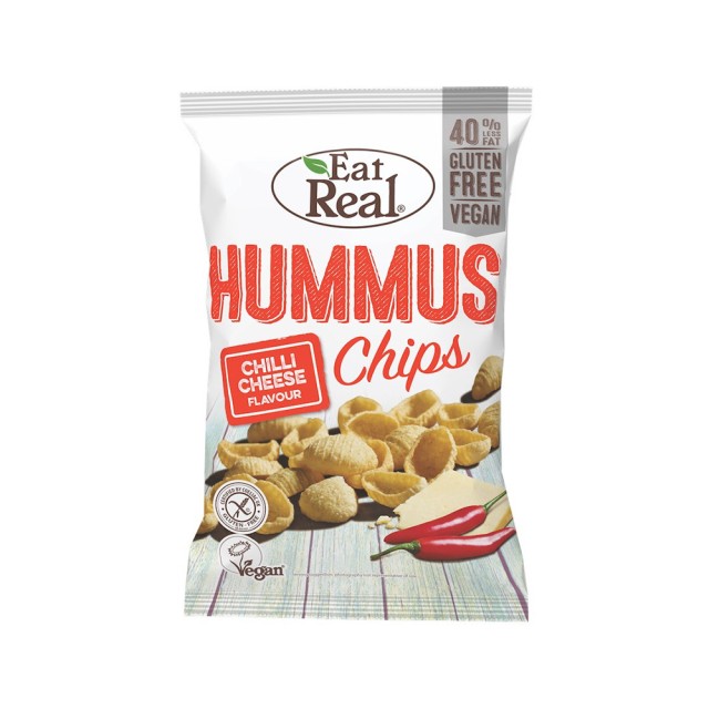 EAT REAL Chips χούμους τσίλι / τυρί 113gr