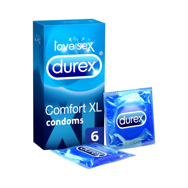 DUREX Comfort XL Προφυλακτικά με Μεγαλύτερο Πάχος για Απόλυτη Ασφάλεια 6 Τεμάχια