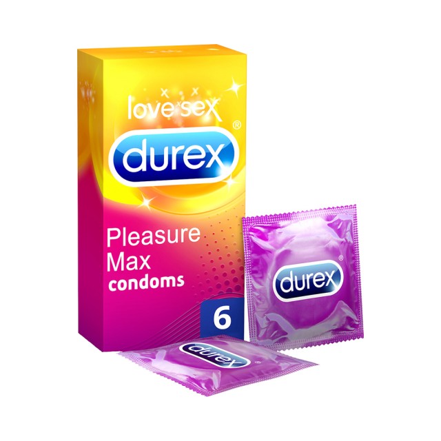 DUREX Pleasuremax Προφυλακτικά με ανάγλυφες κουκίδες και ραβδώσεις για μεγαλύτερη απόλαυση 6τμχ