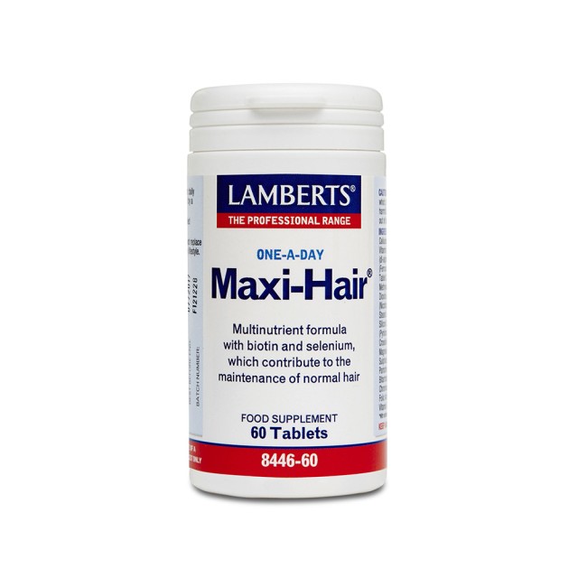 LAMBERTS Maxi Hair Φόρμουλα κατά της Τριχόπτωσης & Ενδυνάμωσης των Μαλλιών 60 ταμπλέτες