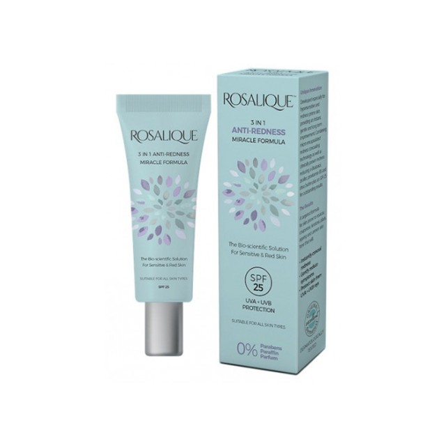 MEY 3 in 1 Anti-Redness Miracle Formula Κρέμα Προσώπου Ημέρας με SPF50 για Ατέλειες & Ερυθρότητα 30ml