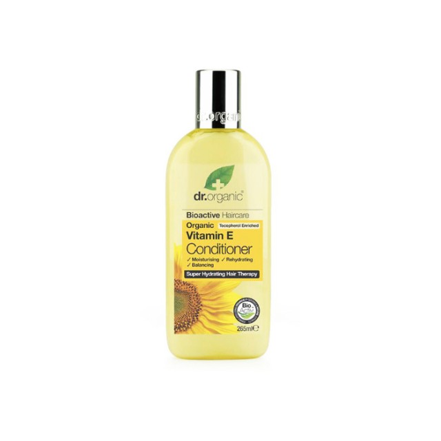 DR. ORGANIC Organic Vitamin E Conditioner Μαλακτική Κρέμα Μαλλιών με Βιολογική Βιταμίνη E 265ml