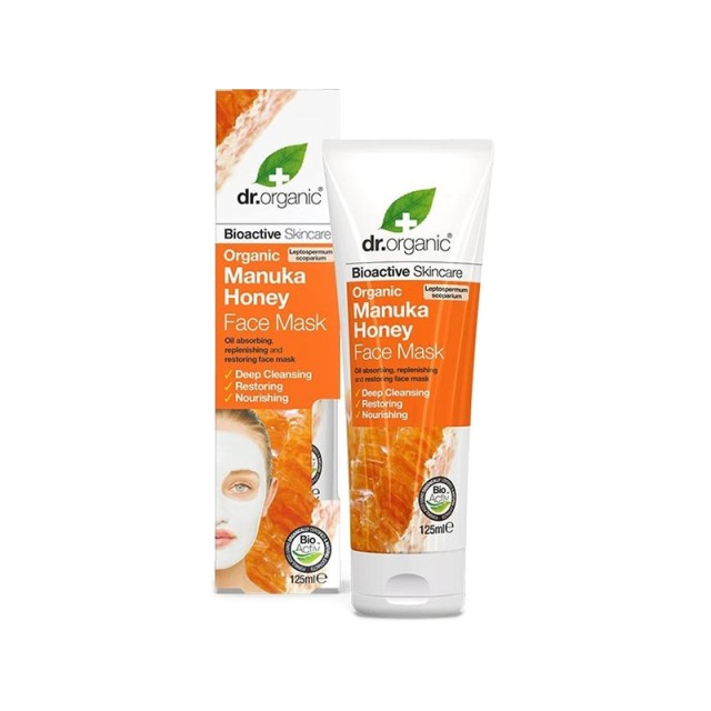 DR. ORGANIC Manuka Honey Face Mask Μάσκα Καθαρισμού Προσώπου με Βιολογικό Μέλι Μανούκα 125ml