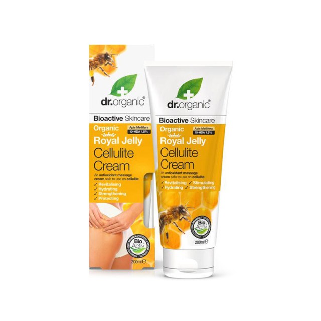 DR. ORGANIC Royal Jelly Cellulite Cream Κρέμα κατά της Κυτταρίτιδας με Βασιλικό Πολτό 200ml