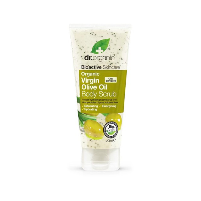 DR. ORGANIC Virgin Olive Oil Body Scrub Κρέμα Απολέπισης Σώματος με Βιολογικό Παρθένο Λάδι Ελιάς 200ml