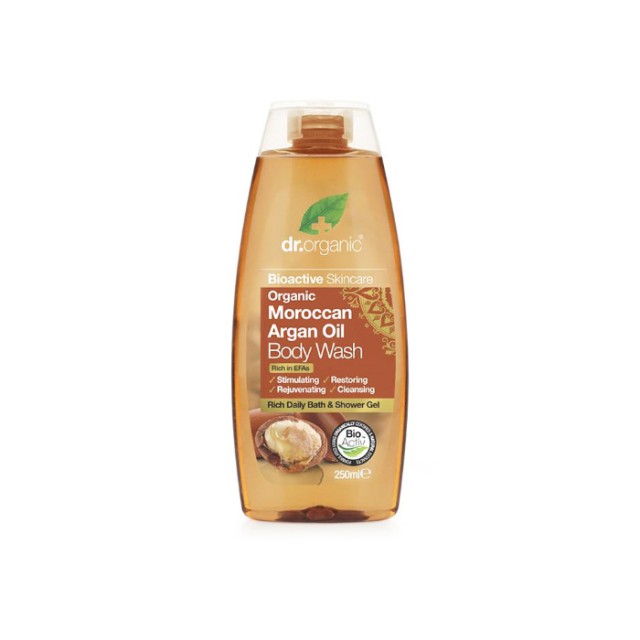 DR. ORGANIC Moroccan Argan Oil Body Wash Αφρόλουτρο με Βιολογικό Έλαιο Αργκάν 250ml