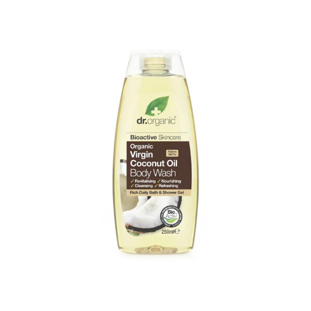 DR. ORGANIC Virgin Coconut Oil Body Wash Αφρόλουτρο με Βιολογικό Έλαιο Καρύδας 250ml