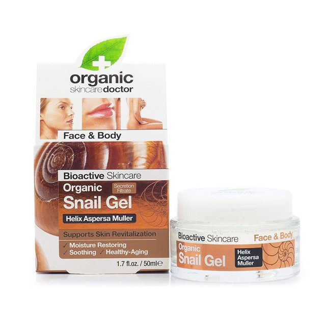 DR. ORGANIC Snail Gel Face & Body Επανορθωτικό Τζελ με Βιολογικό Έκκριμα Σαλιγκαριού 50ml