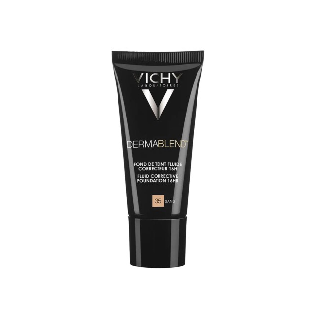 VICHY Dermablend Fdt Correct 35 Sand Διορθωτικό Υγρό Make-up Υψηλής Κάλυψης 30ml