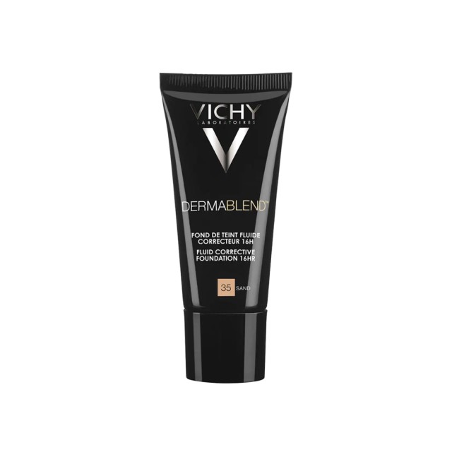 VICHY Dermablend Fdt Correct 35 Sand Διορθωτικό Υγρό Make-up Υψηλής Κάλυψης 30ml