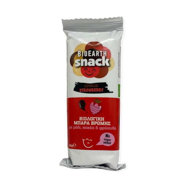 BIOEARTH Snack Κακαο-Μελι-Φραουλα 60gr