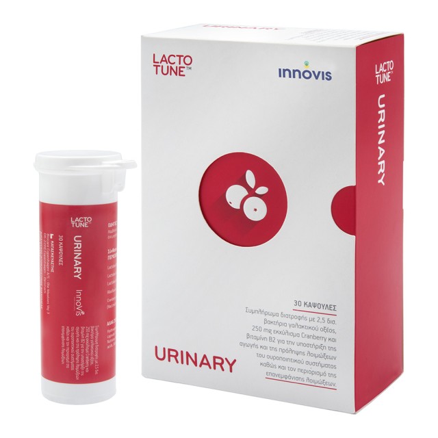 LACTOTUNE Urinary 500mg Προβιοτικό Συμπλήρωμα Διατροφής για το Ουροποιητικό Σύστημα 30 Κάψουλες