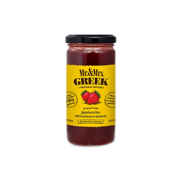 MR & MRS GREEK μαρμελάδα φράουλα Πελοποννήσου 75% 300gr
