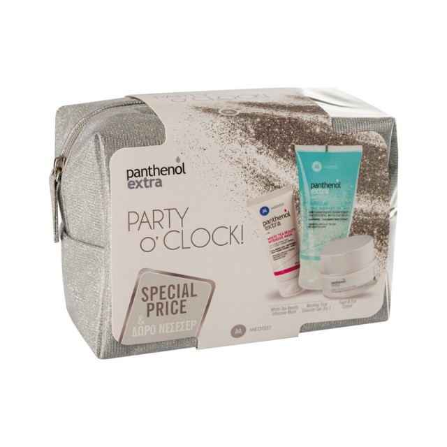 PANTHENOL EXTRA Party O’Clock - Face & Eye Cream Αντιρυτιδική Κρέμα Προσώπου - Ματιών 50ml - Micellar True Cleanser Gel Καθαρισμού Προσώπου 150ml - White Tea Beauty Intensive Mask Μάσκα Προσώπου Εντατικής Ενυδάτωσης 50ml