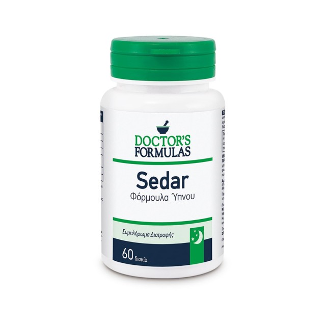 DOCTOR’S FORMULAS Sedar Συμπλήρωμα Διατροφής που Aποκαθιστά τις διαταραχές ύπνου 60 κάψουλες