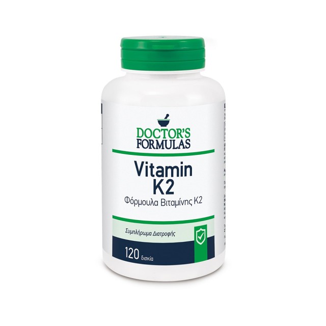 DOCTOR’S FORMULAS Vitamin K2 Συμπλήρωμα Διατροφής Που Συμβάλλει Στη Διατήρηση Της Φυσιολογικής Κατάστασης Των Οστών Και Στην Καλή Λειτουργία Των Αιμοφόρων Αγγείων 120 κάψουλες