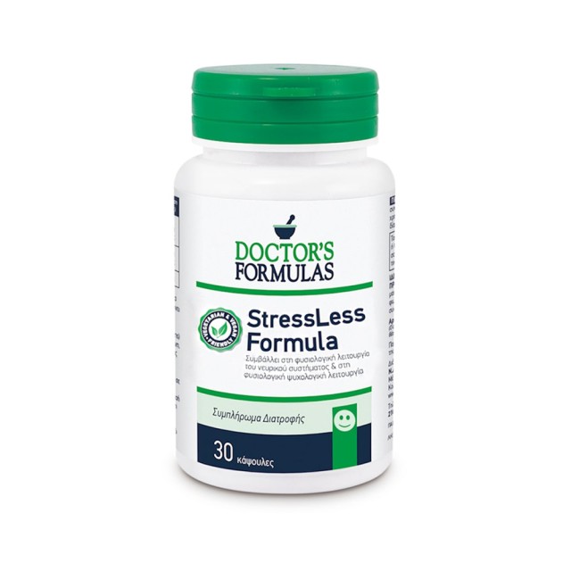 DOCTOR’S FORMULAS Stressless Formula Συμπλήρωμα Διατροφής / Φόρμουλα για τη Φυσιολογική Ψυχολογική Λειτουργία 30 κάψουλες