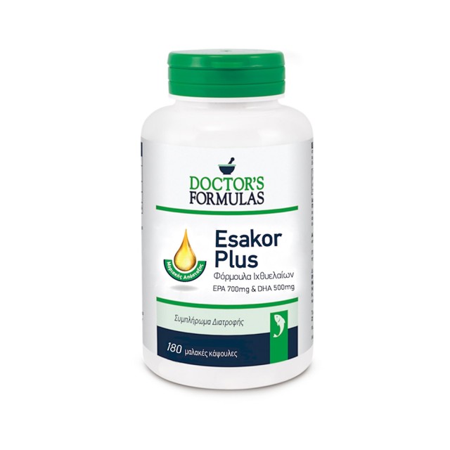 DOCTOR’S FORMULAS Esakor Plus EPA 700mg - DHA 500mg Φόρμουλα Ιχθυελαίων 180 μαλακές κάψουλες