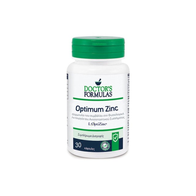DOCTOR’S FORMULAS optimum zinc Συμπλήρωμα Διατροφής Για Το Ανοσοποιητικό Σύστημα 30 Κάψουλες