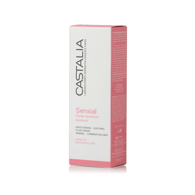 CASTALIA Sensial Normal Soothing Hydrating Fluid Ενυδατική & Καταπραϋντική Κρέμα Προσώπου & Λαιμού για Κανονικές & Μικτές Επιδερμίδες 40ml