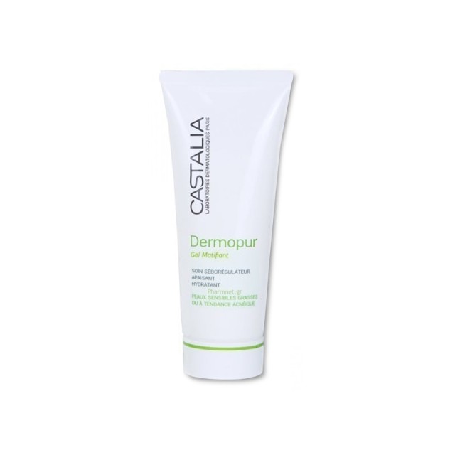 CASTALIA Dermopur Matifying Gel Ρυθμιστικό Καθαριστικό Τζελ Προσώπου για τη Λιπαρή Επιδερμίδα 40ml