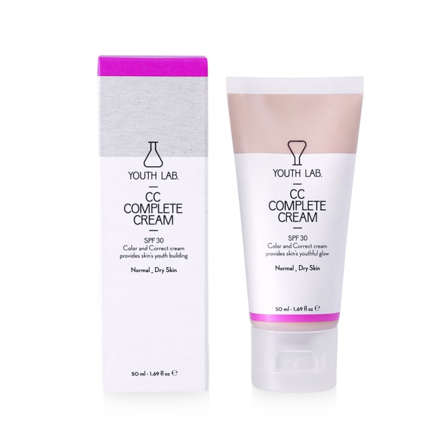 YOUTH LAB Cc Complete Cream Spf 30 Καλυπτική Κρέμα με Χρώμα για Κανονικές - Ξηρές Επιδερμίδες 50ml