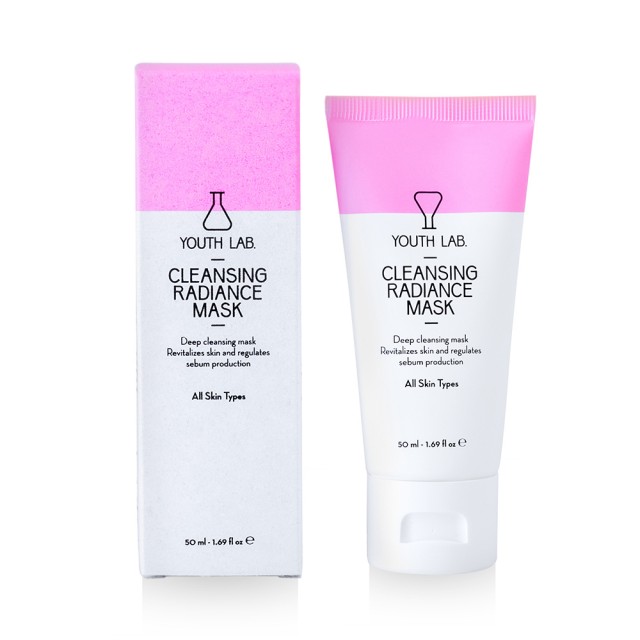 YOUTH LAB Cleansing Radiance Mask Μάσκα καθαρισμού, λάμψης και μείωσης των διεσταλμένων πόρων Κατάλληλη για όλους τους τύπους δέρματος ακόμα και για ευαίσθητες επιδερμίδες 50ml