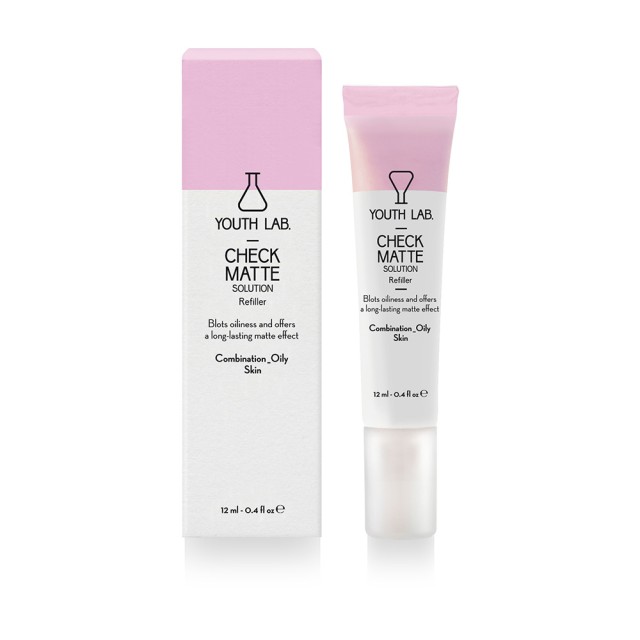 YOUTH LAB Check-Matte Refiller Ημιδιαφανής Σύνθεση Που Ελέγχει Τη Λιπαρότητα Με Ματ Αποτέλεσμα 12ml