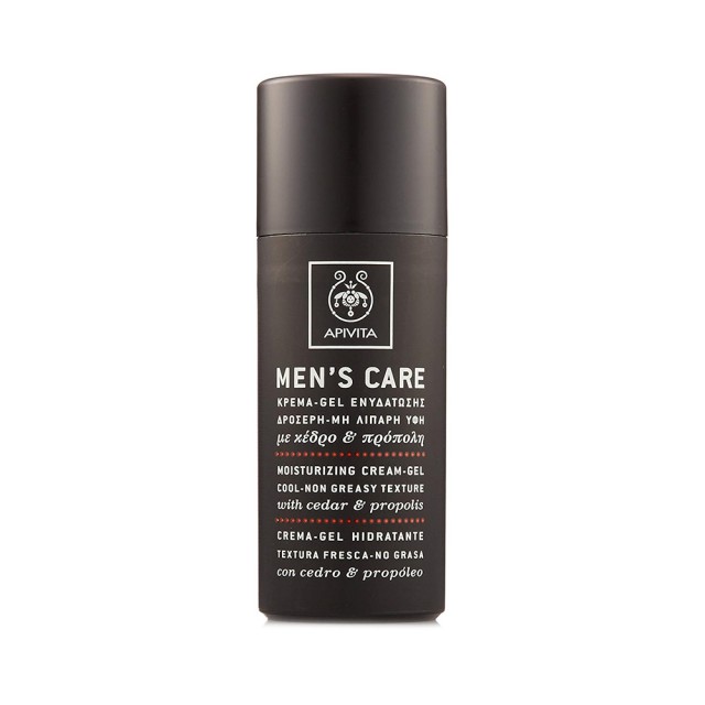 APIVITA Μen’s Care Gel Κρέμα Ενυδάτωσης με Δροσερή Μη Λιπαρή Υφή, με Kέδρο & Πρόπολη 50ml