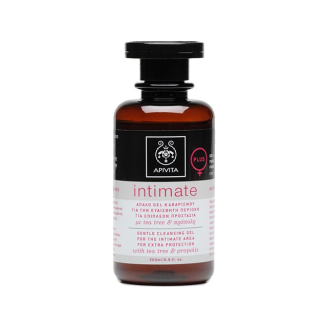 APIVITA Intimate Plus Απαλό Gel Καθαρισμού της Ευαίσθητης Περιοχής με Tea Tree & Πρόπολη 200ml