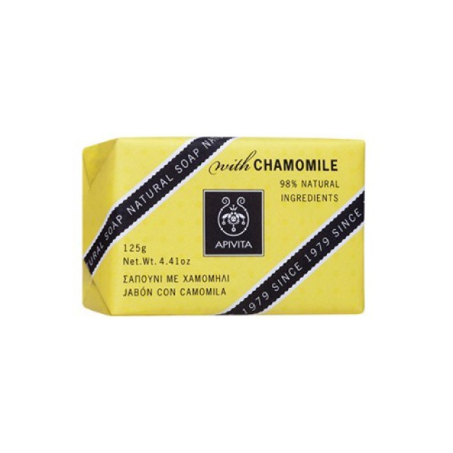 APIVITA Natural Soap Σαπούνι με Χαμομήλι για τις ευαίσθητες επιδερμίδες 125gr