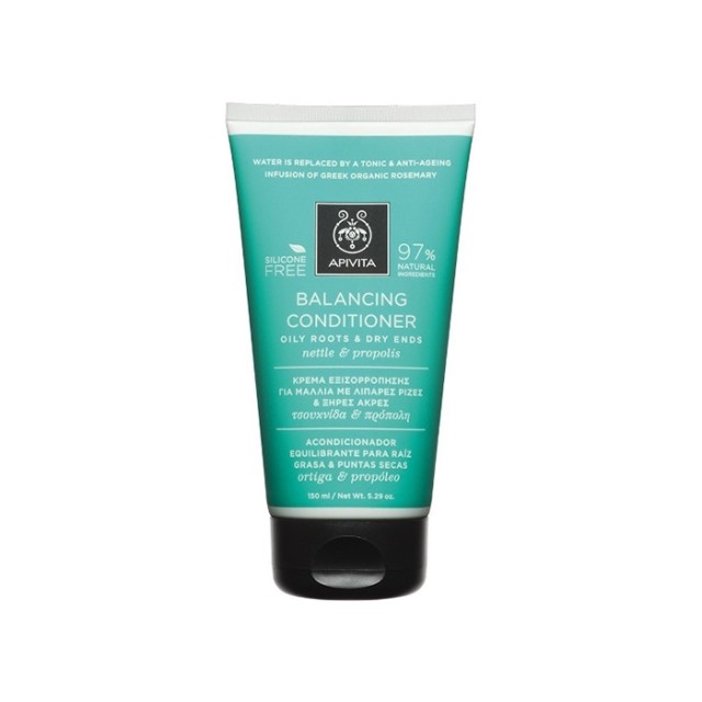 APIVITA Balancing Conditioner Κρέμα Εξισορρόπησης για Μαλλιά με Λιπαρές Ρίζες & Ξηρές Άκρες με Τσουκνίδα & Πρόπολη 150ml
