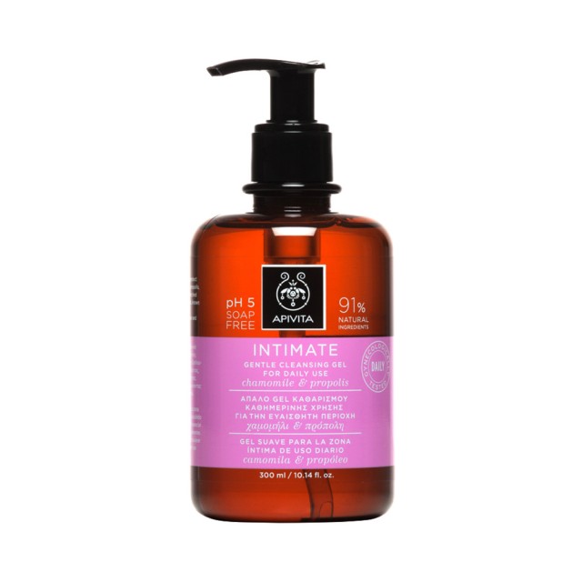 APIVITA Intimate Daily Gentle Cleansing Gel για την Ευαίσθητη Περιοχή με Χαμομήλι & Πρόπολη 300ml