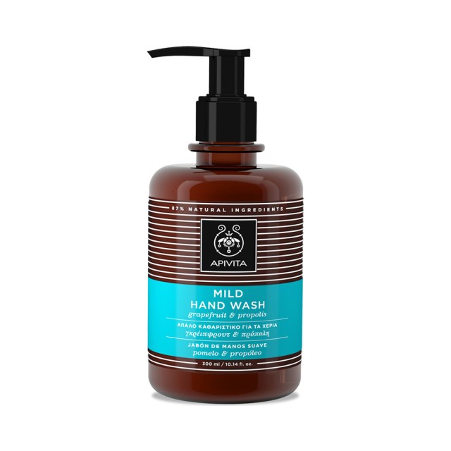 APIVITA Mild Hand Wash Gentle Hand Cleanser with Grapefruit & Propolis 300ml