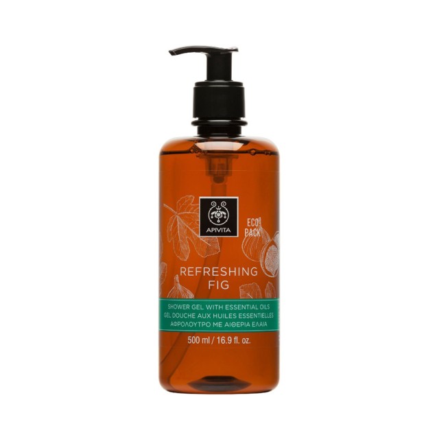 APIVITA Eco Pack Refreshing Fig Αφρόλουτρο Με Σύκο & Αιθέρια Έλαια 500ml