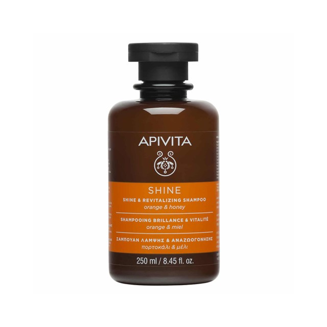APIVITA Shine & Rejuvenation Σαμπουάν Λάμψης και Αναζωογόνησης με Πορτοκάλι & Μέλι 250ml