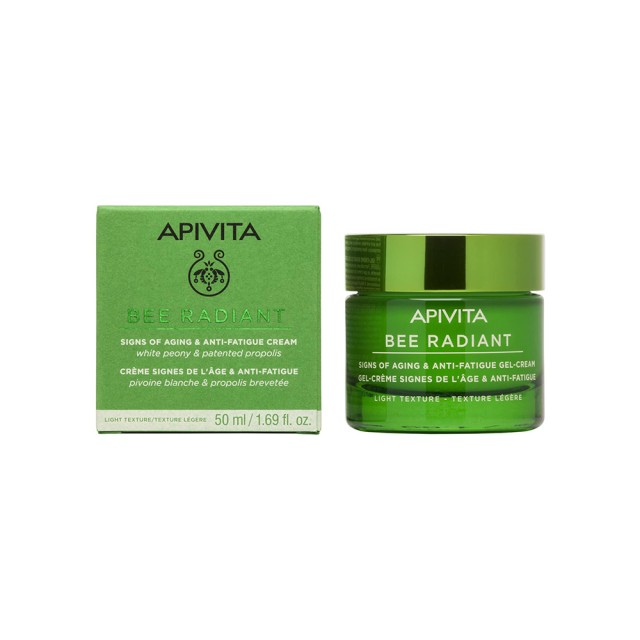 APIVITA Bee Radiant Κρέμα για Σημάδια Γήρανσης & Ξεκούραστη Όψη Ελαφριάς Υφής 50ml