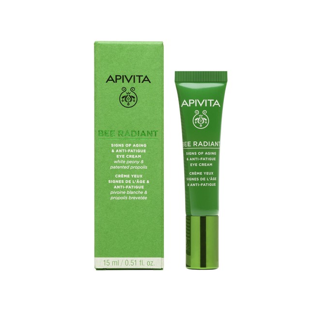 APIVITA Bee Radiant Κρέμα Ματιών για Σημάδια Γήρανσης & Ξεκούραστη Όψη 15ml