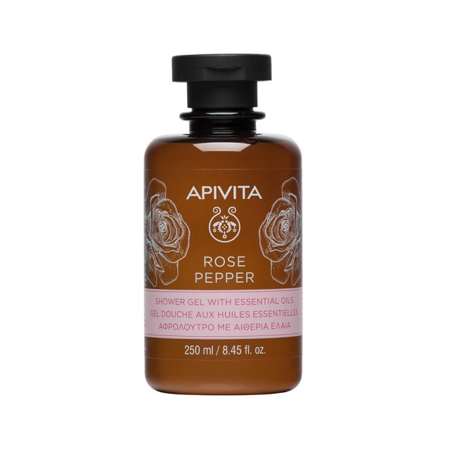 APIVITA Rose Pepper Αφρόλουτρο Με Αιθέρια Έλαια 250ml