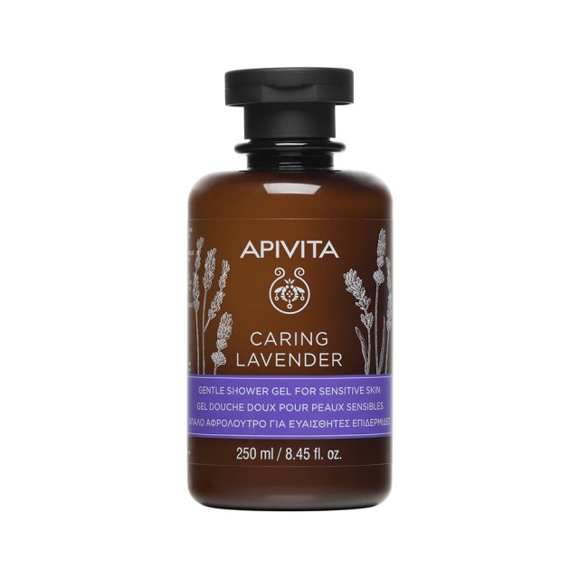 APIVITA Caring Lavender Απαλό Αφρόλουτρο με Λεβάντα για Ευαίσθητες Επιδερμίδες 250ml