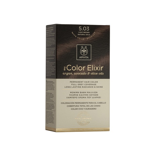 APIVITA My Color Elixir N5,03 Καστανό Ανοιχτό Φυσικό Μελί