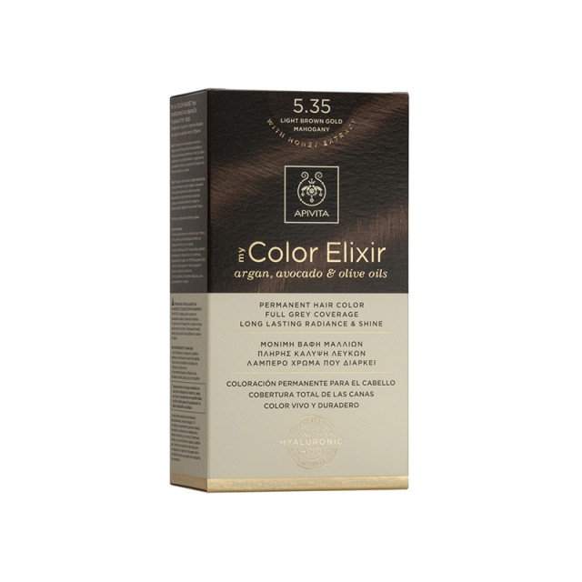 APIVITA My Color Elixir N5,35 Καστανό Ανοιχτό Μελί Μαονί