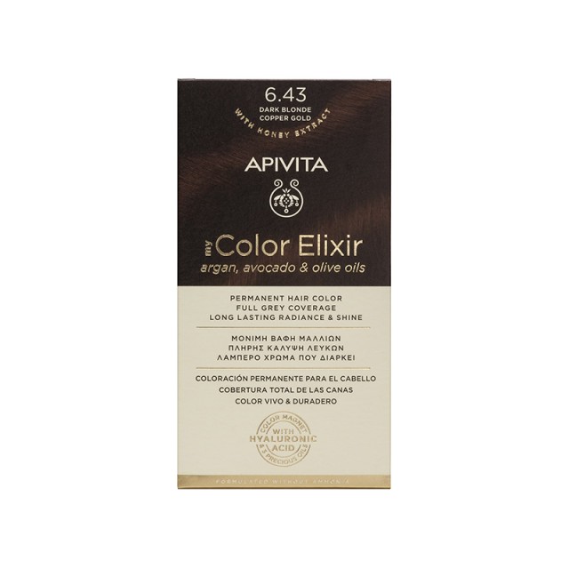 APIVITA My Color Elixir N6,43 Ξανθό Σκούρο Έντονο Χάλκινο
