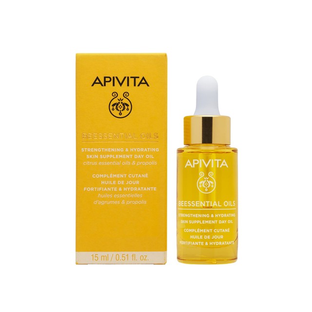 APIVITA Beessential Oils Συμπλήρωμα Ημέρας για Ενδυνάμωση και Ενυδάτωση Της Επιδερμίδας 15ml