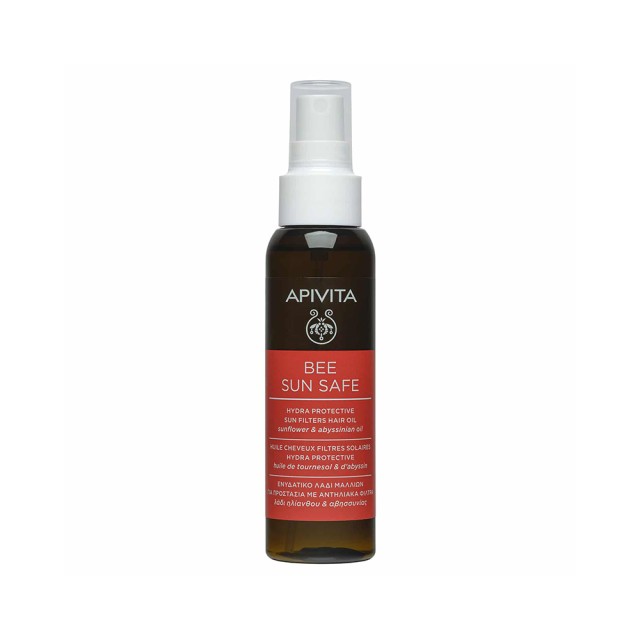 APIVITA Bee Sun Safe Moisturizing Hair Oil Ενυδατικό Λάδι Μαλλιών για Προστασία με Αντηλιακά Φίλτρα 100ml