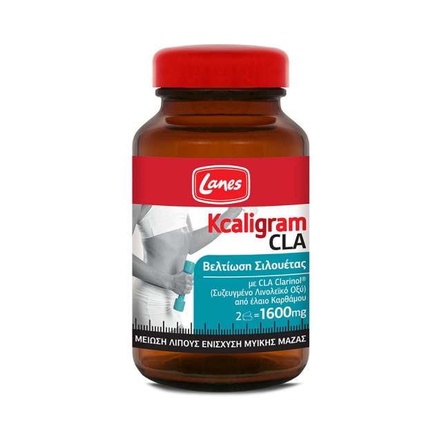 LANES Kcaligram Cla 1000Mg Συμπλήρωμα Διατροφής για Μείωση Λίπους & Ενίσχυση της Μυικής Μάζας 60 Κάψουλες