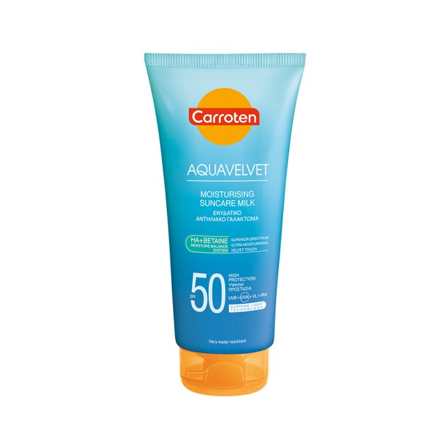 CARROTEN Milk Aquavelvet Spf50 Ενυδατικό Αντηλιακό Γαλάκτωμα Σώματος για Ενισχυμένη Προστασία & Ενυδάτωση 200ml