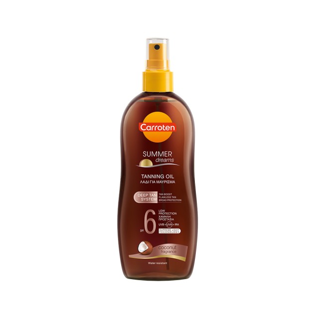 CARROTEN Summer Dream Tanning Oil SPF6 Λάδι Μαυρίσματος με Μοναδικό Καλοκαιρινό Άρωμα Καρύδας 200ml