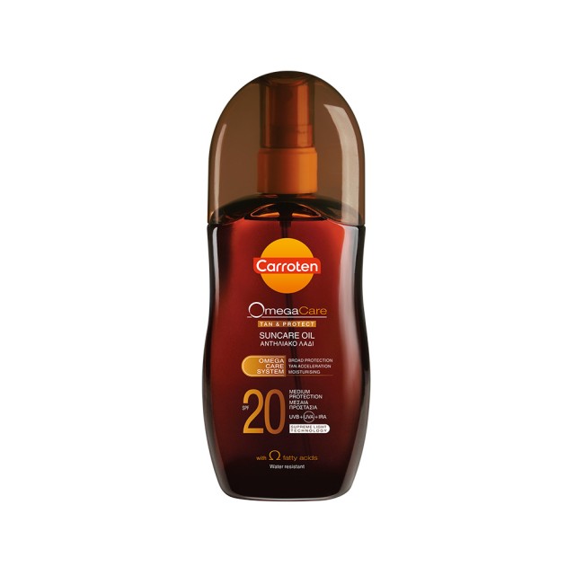CARROTEN Omega Care Suncare Oil SPF20 Αντηλιακό Λάδι για Προστασία & Διατήρηση της Υγρασίας της Επιδερμίδας 125ml