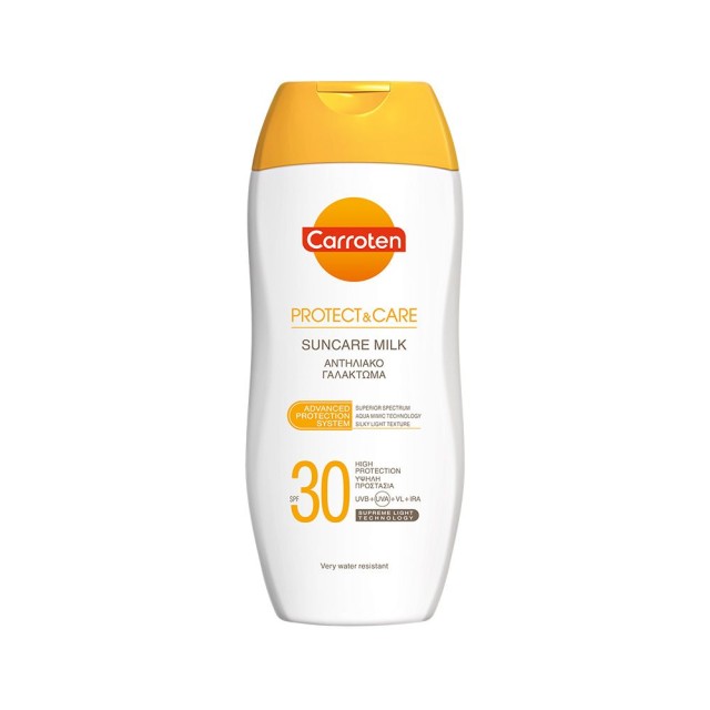CARROTEN Protect & Care Αδιάβροχη Αντηλιακή Κρέμα Προσώπου και Σώματος SPF30 200ml